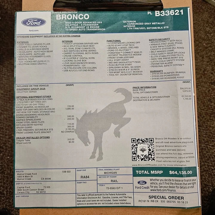 2023 Ford Bronco 6th Gen - Image 20 of 21