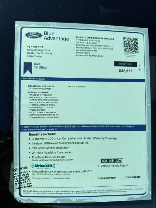 2023 Ford S550 Mustang - Image 2 of 11