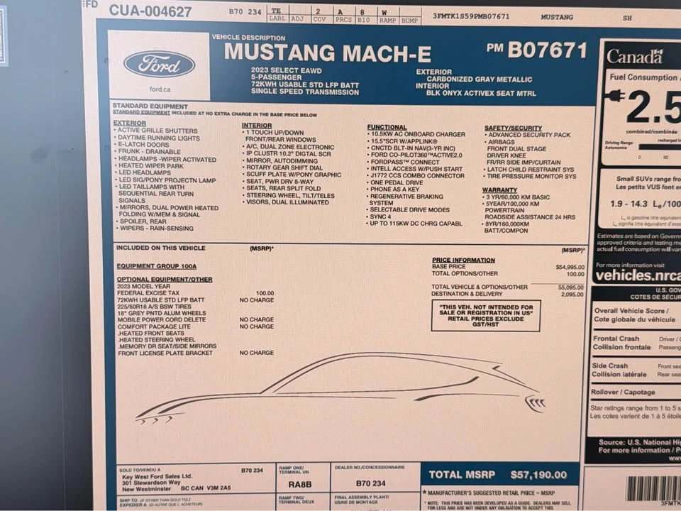 2023 Ford Mustang Mach-E - Image 16 of 16