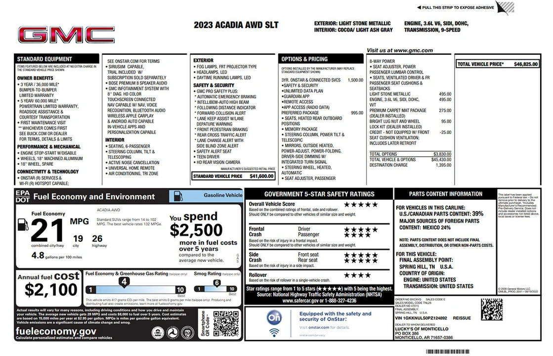 2023 GMC Acadia - Image 10 of 21