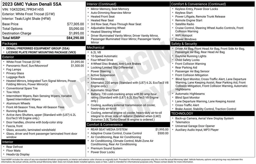 2023 GMC Yukon 5th Gen - Image 4 of 12