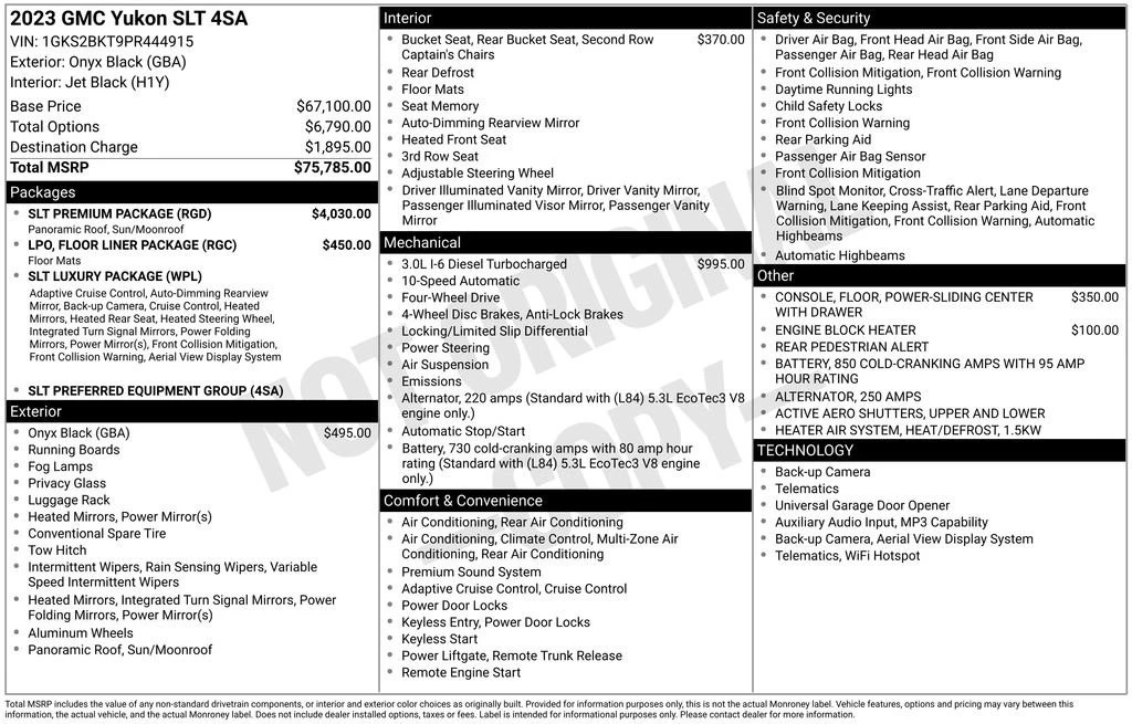 2023 GMC Yukon 5th Gen - Image 2 of 2