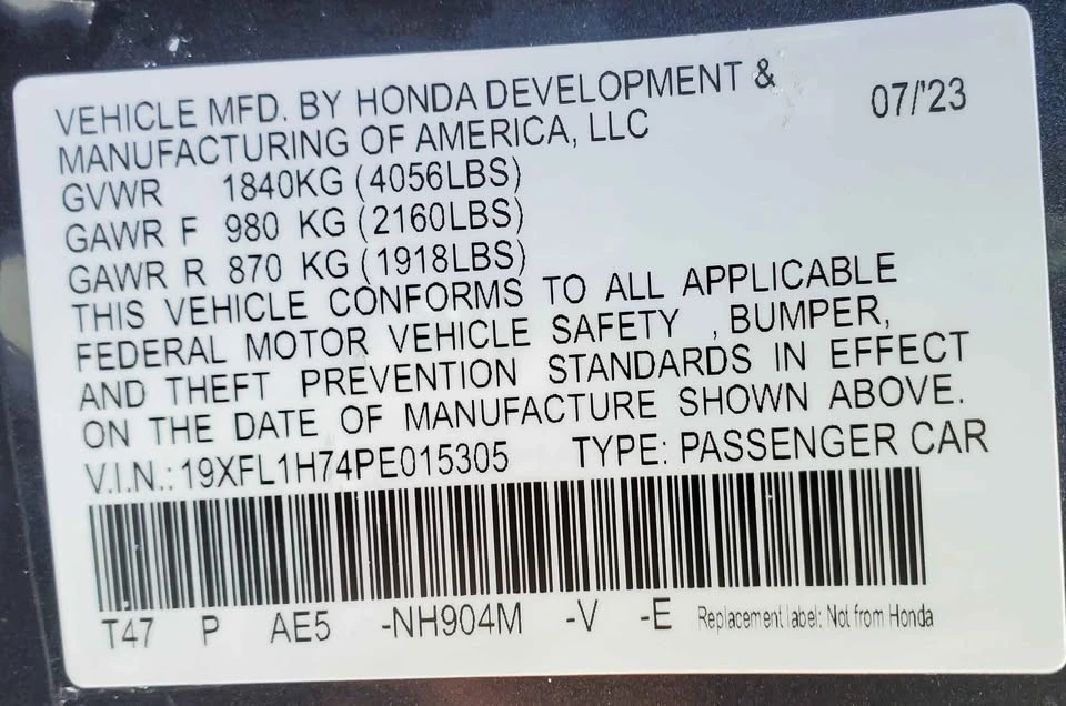 2023 Honda Civic 11th Gen - Image 18 of 18