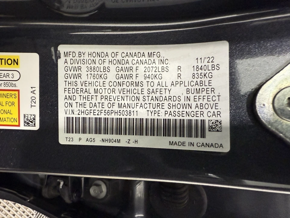 2023 Honda Civic 11th Gen - Image 12 of 21