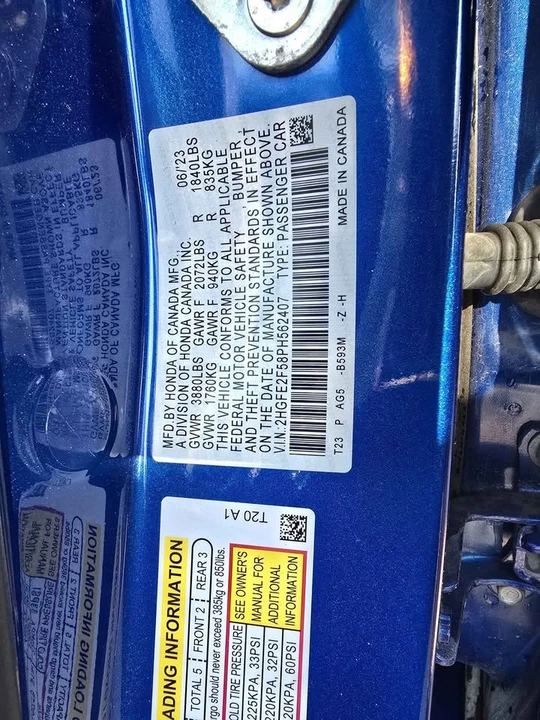 2023 Honda Civic 11th Gen - Image 12 of 12