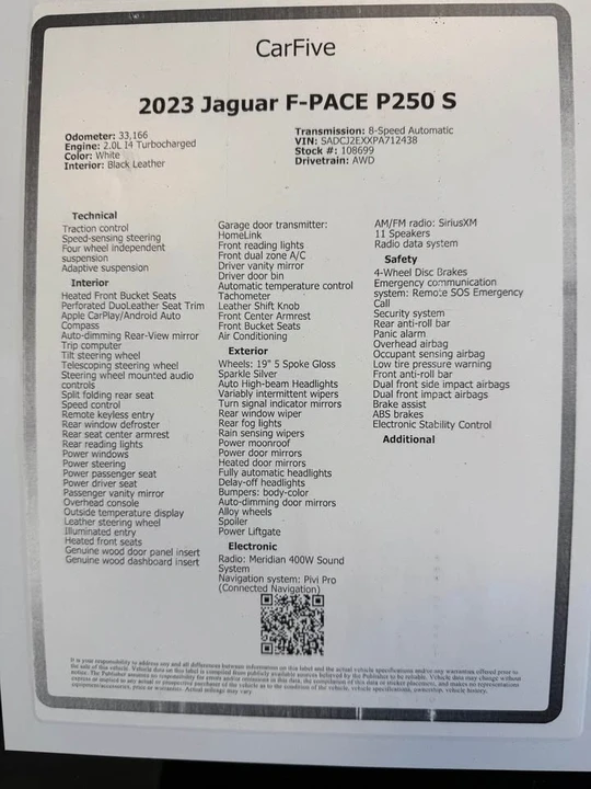 2023 Jaguar F-Pace - Image 6 of 6