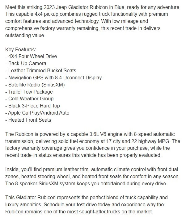 2023 Jeep JT Gladiator - Image 14 of 15