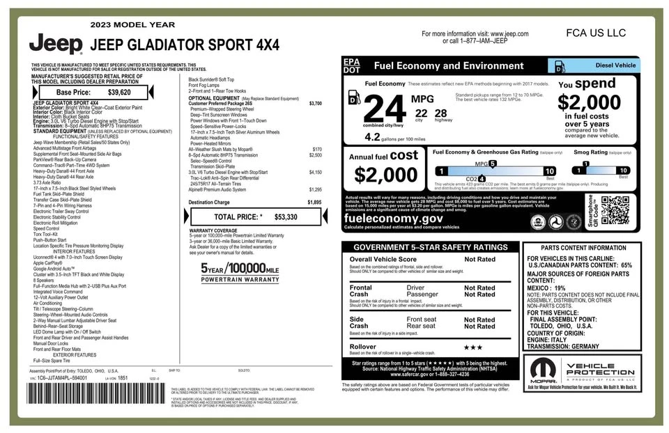 2023 Jeep JT Gladiator - Image 17 of 17