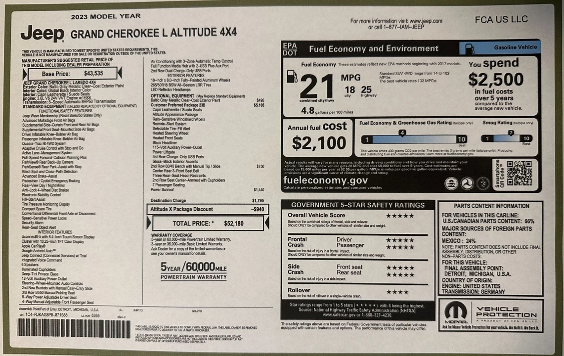 2023 Jeep WL Grand Cherokee - Image 10 of 10
