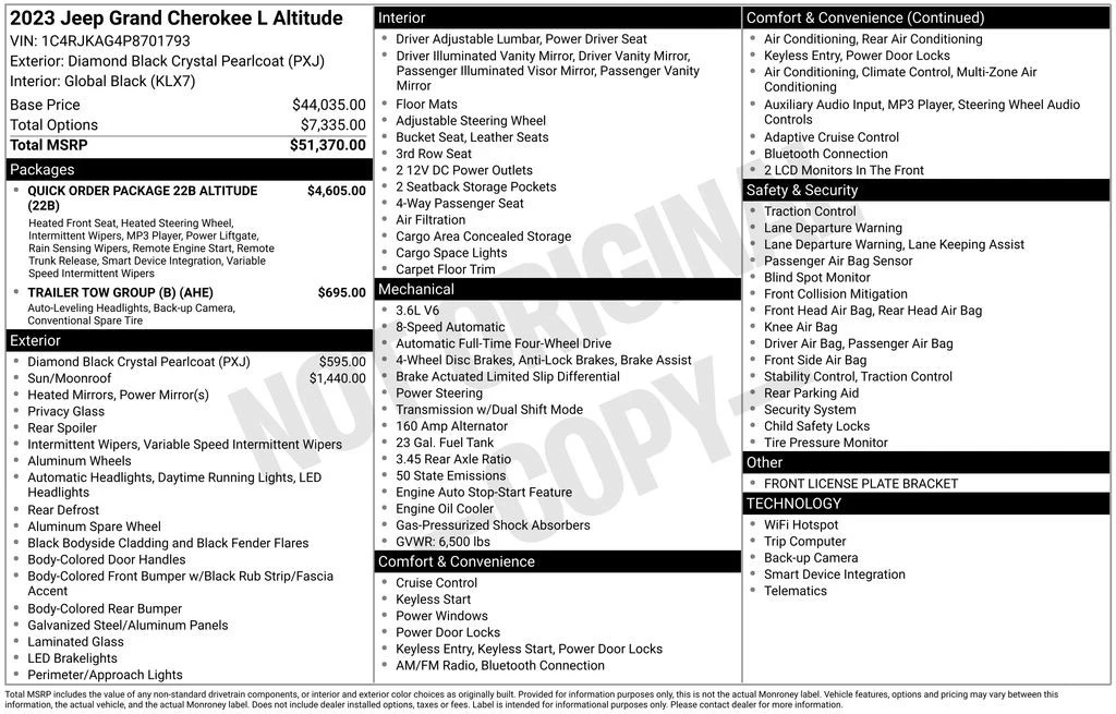 2023 Jeep WL Grand Cherokee - Image 2 of 2