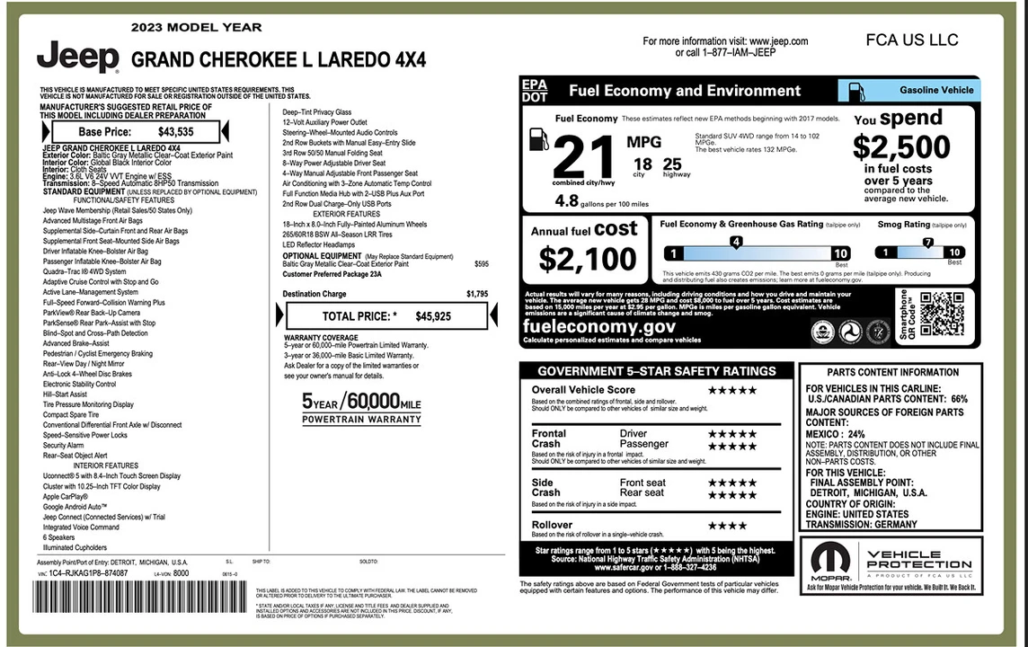 2023 Jeep WL Grand Cherokee - Image 7 of 21