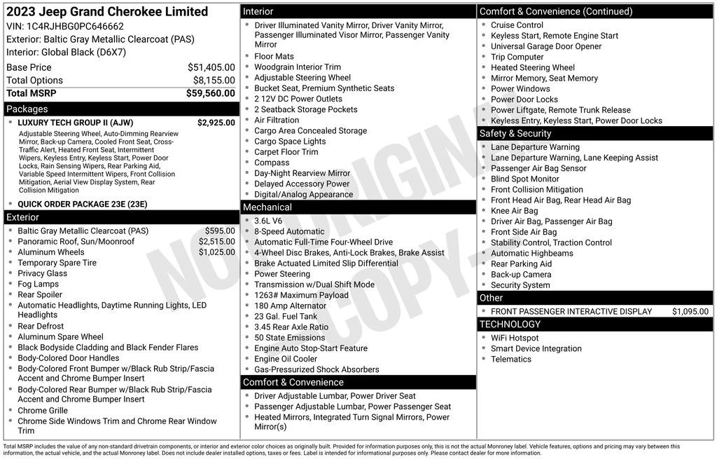 2023 Jeep WL Grand Cherokee - Image 4 of 5