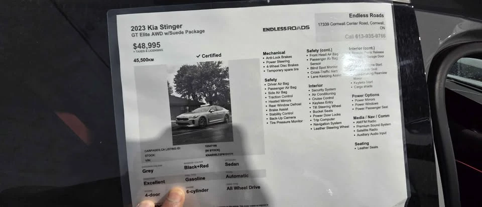 2023 Kia Stinger - Image 8 of 13