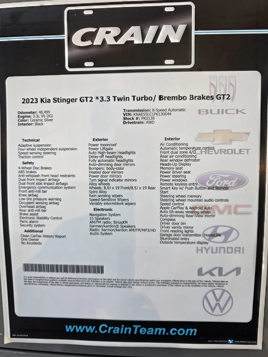 2023 Kia Stinger GT - Image 4 of 7