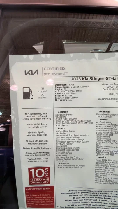 2023 Kia Stinger - Image 3 of 8