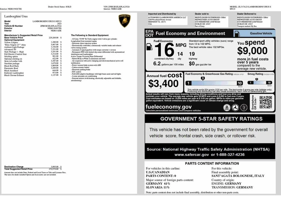 2023 Lamborghini Urus S - Image 6 of 31