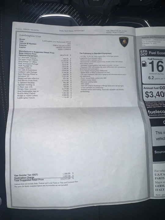 2023 Lamborghini Urus Performante - Image 18 of 18