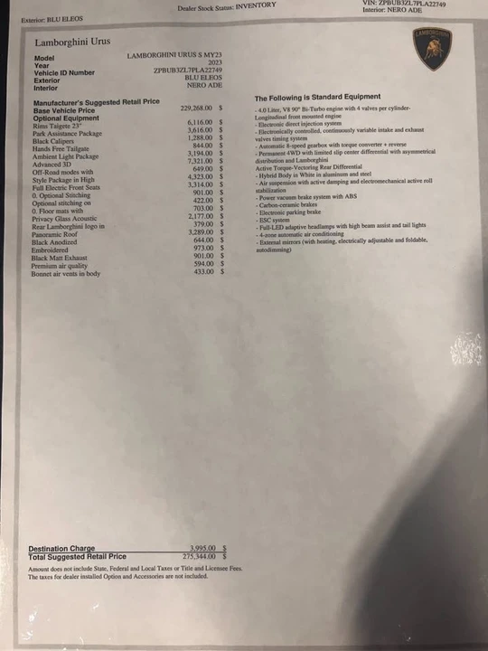 2023 Lamborghini Urus S - Image 18 of 18