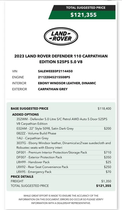 2023 Land Rover Defender L663 - Image 15 of 15