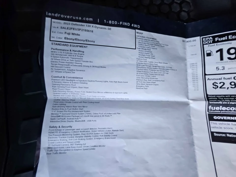2023 Land Rover Defender L663 - Image 3 of 20