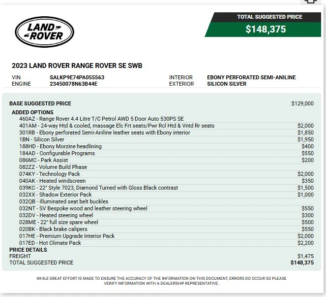 2023 Land Rover Range Rover L460 - Image 11 of 13