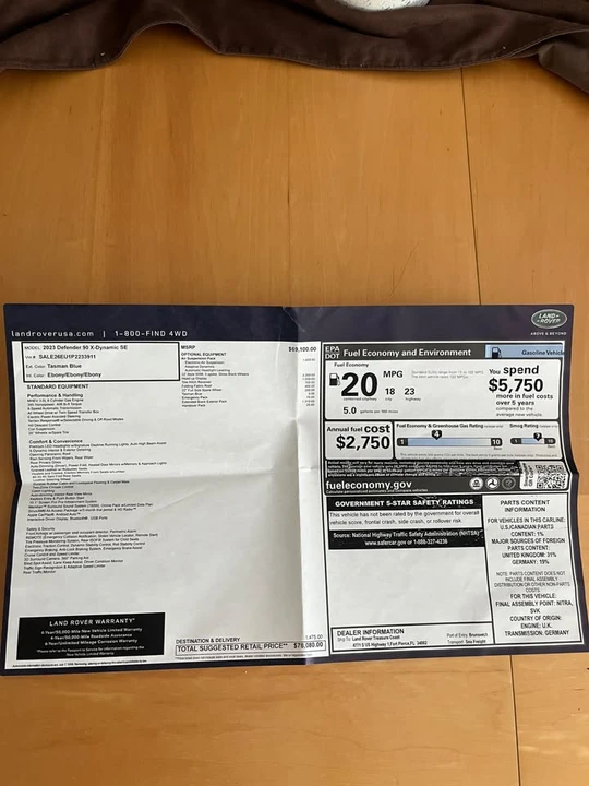 2023 Land Rover Defender L663 - Image 19 of 20