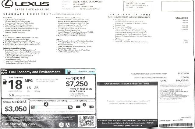 2023 Lexus LC - Image 6 of 21