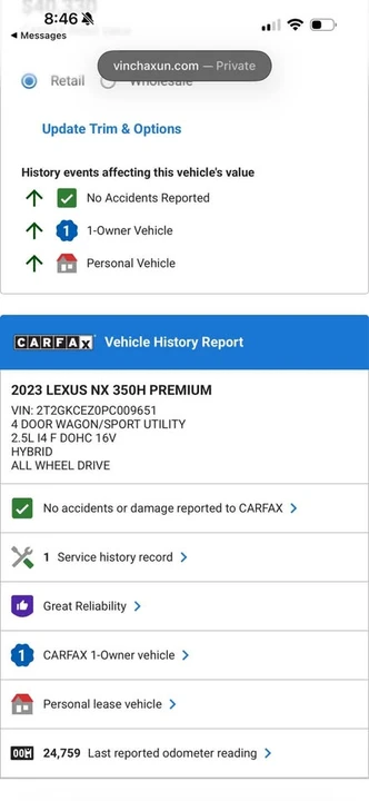 2023 Lexus NX 2nd Gen - Image 2 of 5