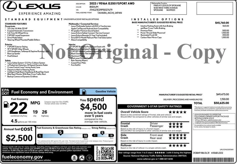2023 Lexus IS 3rd Gen - Image 7 of 20
