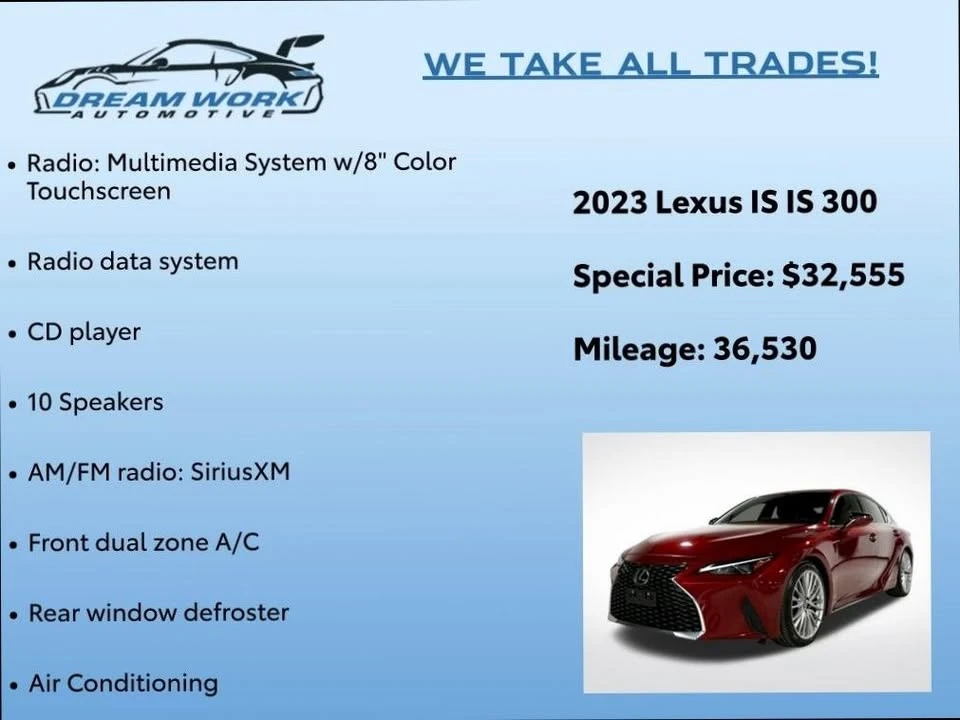 2023 Lexus IS 3rd Gen - Image 2 of 20