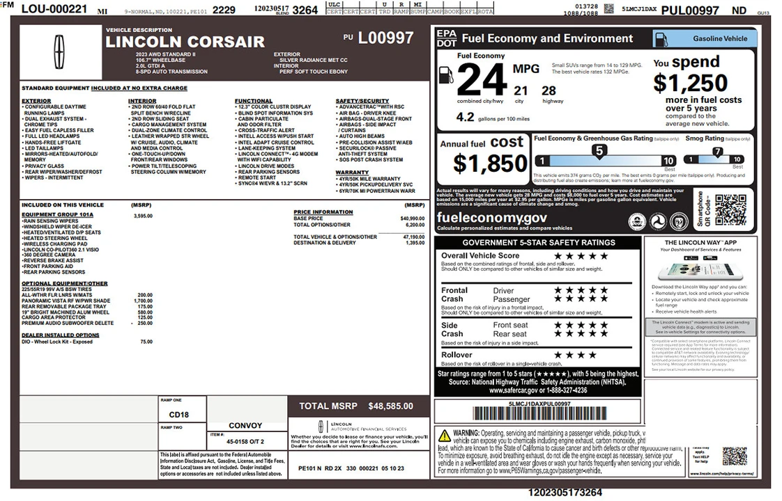 2023 Lincoln Corsair - Image 2 of 31