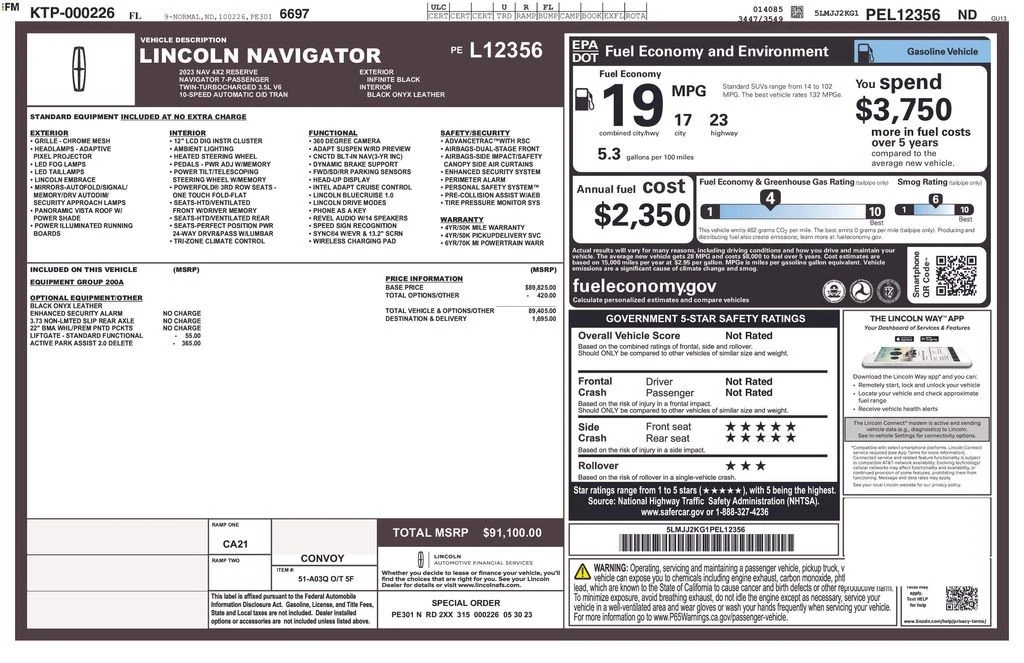 2023 Lincoln Navigator 4th Gen - Image 6 of 12