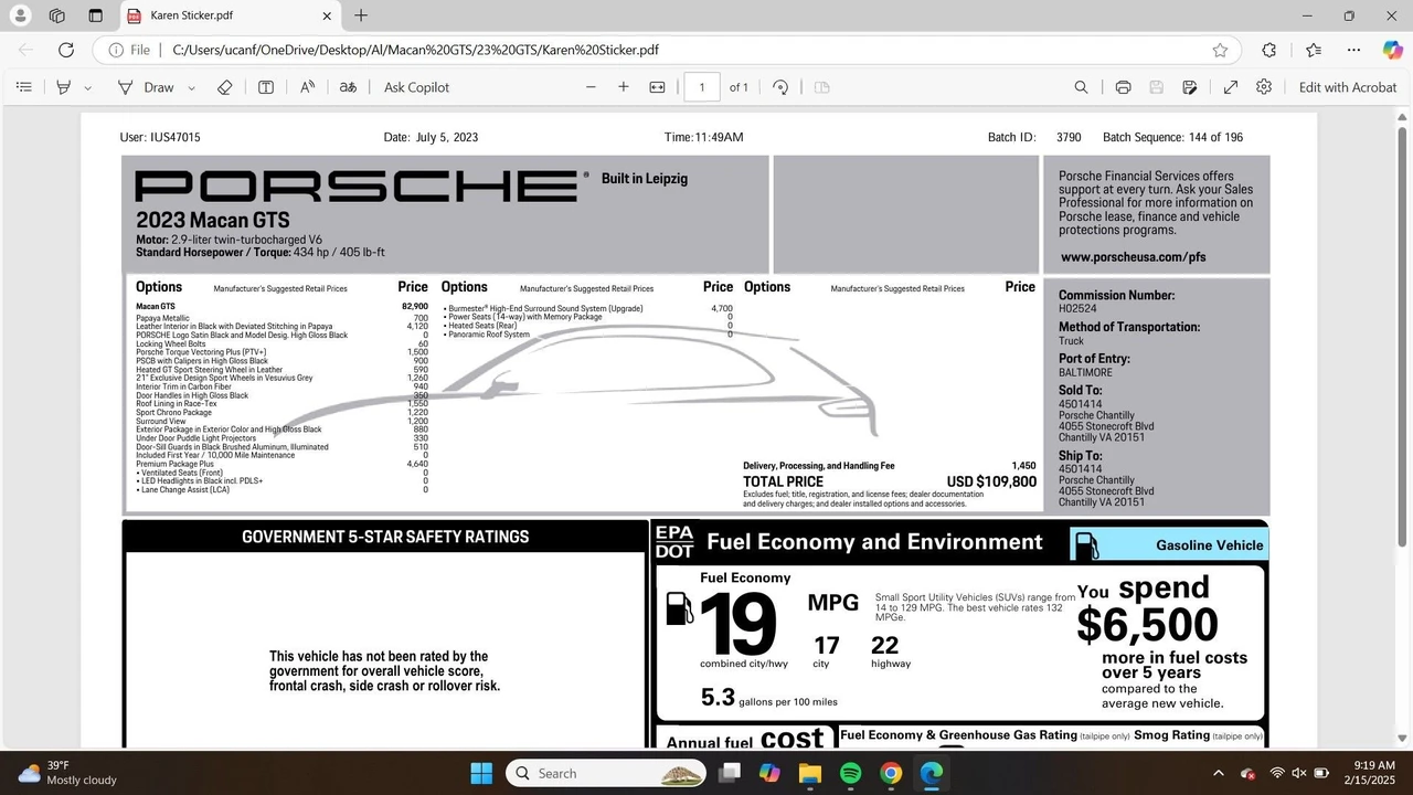 2023 Porsche Macan GTS - Image 7 of 7