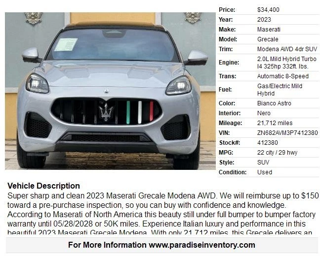 2023 Maserati Grecale - Image 2 of 19