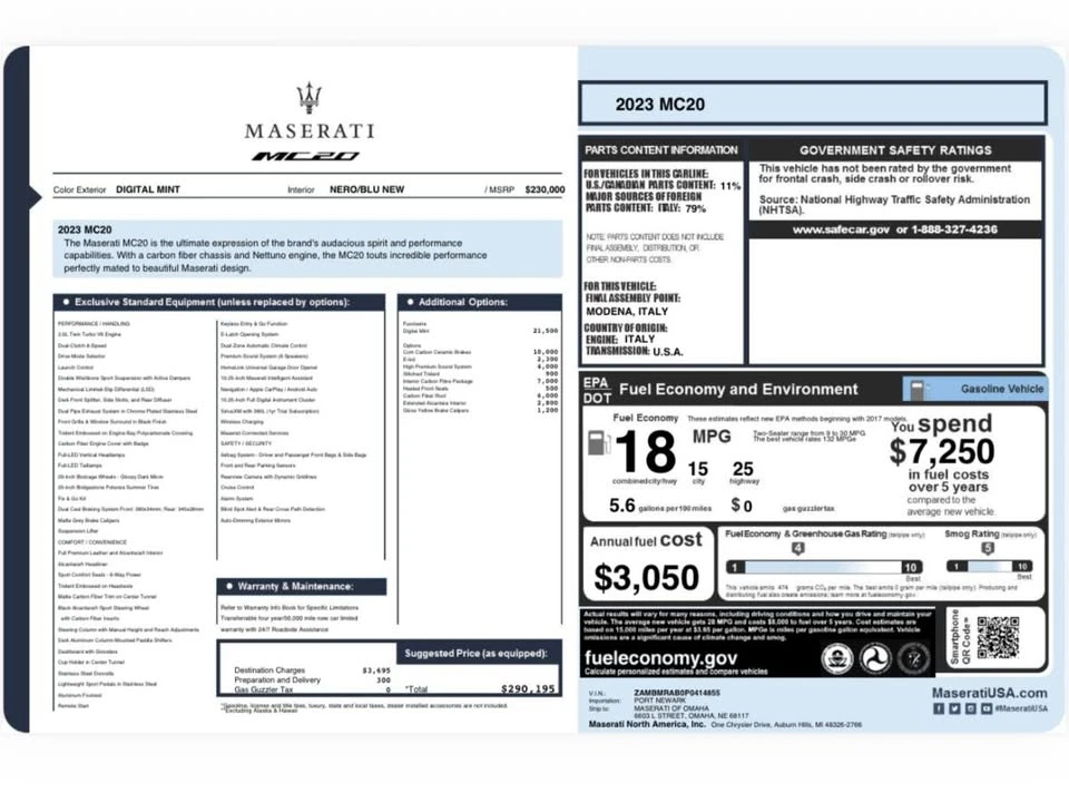 2023 Maserati MC20 - Image 3 of 17