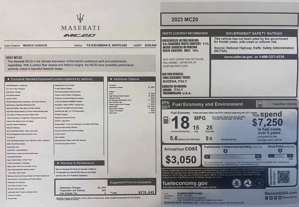 2023 Maserati MC20 - Image 10 of 10