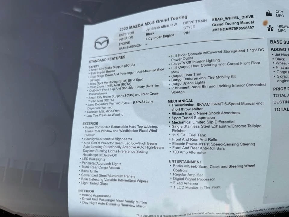 2023 Mazda ND MX-5 Miata - Image 3 of 3