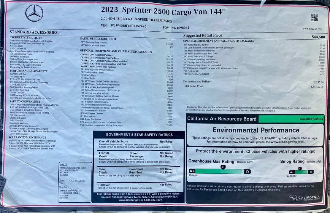 2023 Mercedes-Benz VS30 Sprinter - Image 24 of 24