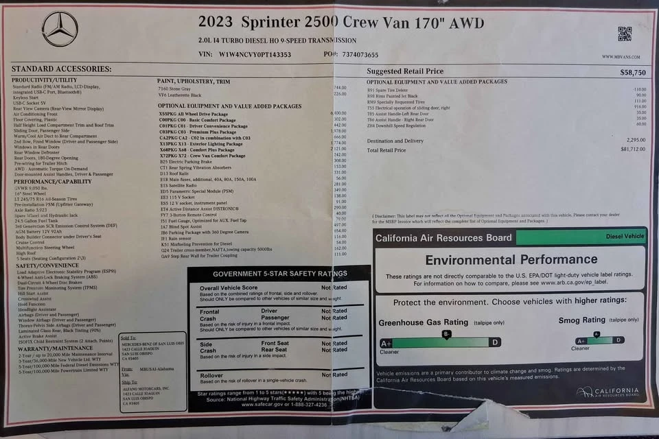 2023 Mercedes-Benz VS30 Sprinter - Image 16 of 17