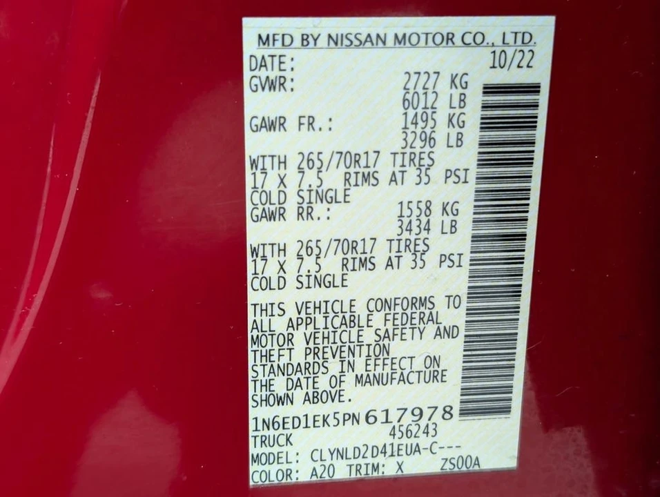 2023 Nissan Frontier 3rd Gen - Image 10 of 12