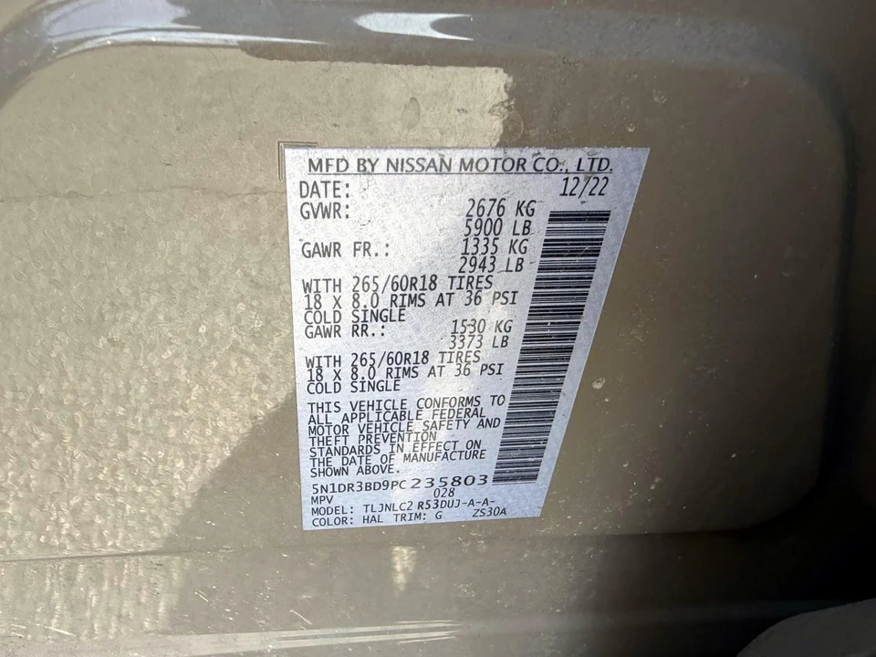 2023 Nissan Pathfinder 5th Gen - Image 16 of 21