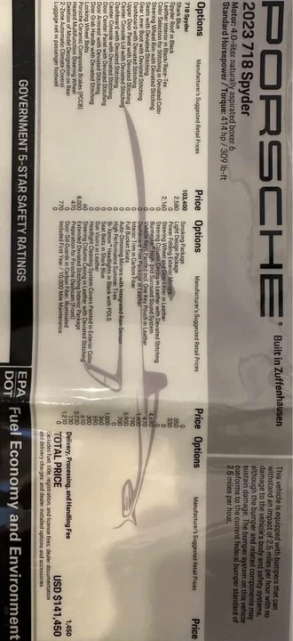2023 Porsche 718 Boxster Spyder - Image 4 of 4