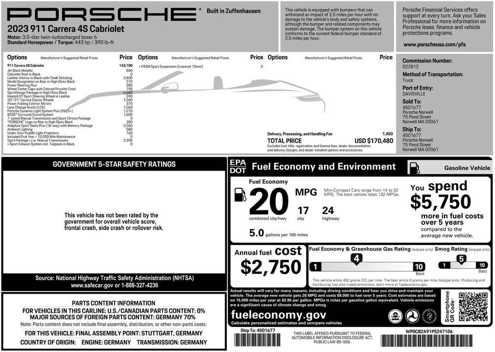 2023 Porsche 992 Carrera 4S - Image 25 of 25