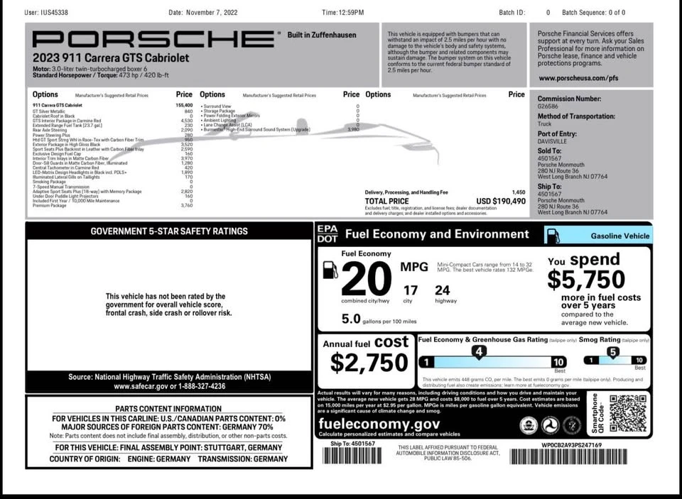 2023 Porsche 992 Carrera GTS - Image 19 of 19