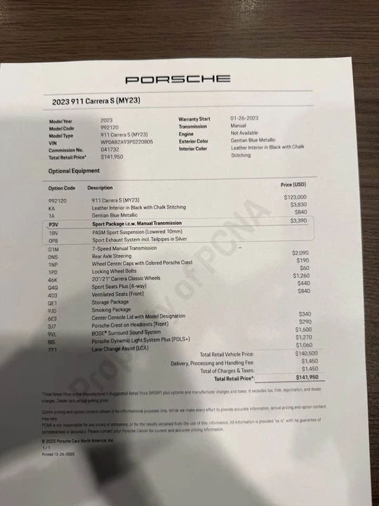 2023 Porsche 992 Carrera S - Image 8 of 8