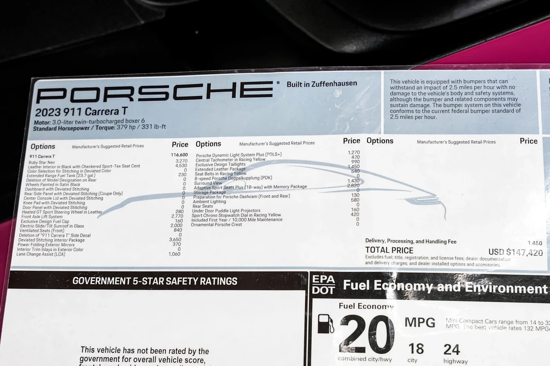 2023 Porsche 992 Carrera T - Image 2 of 21