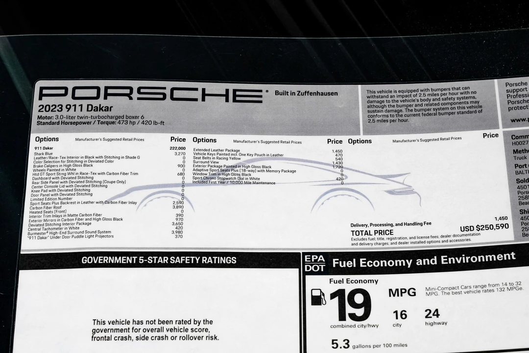 2023 Porsche 992 Dakar - Image 2 of 12