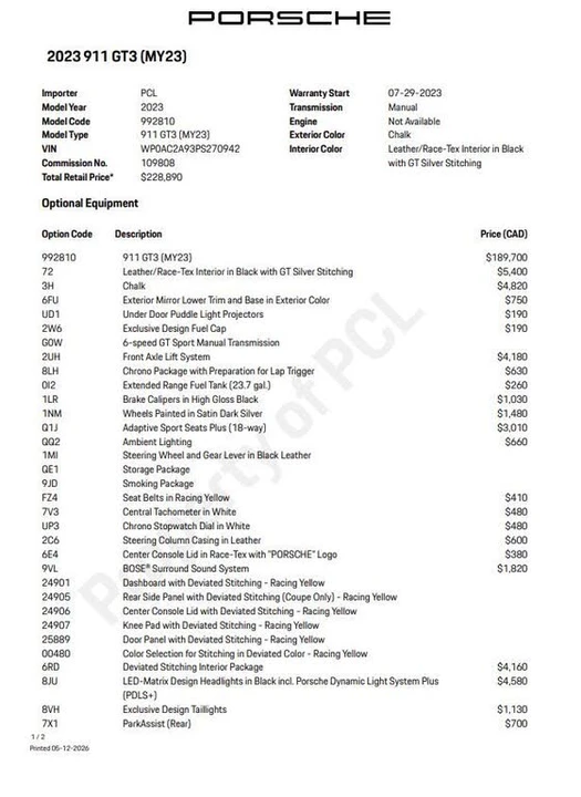 2023 Porsche 992 GT3 - Image 6 of 31