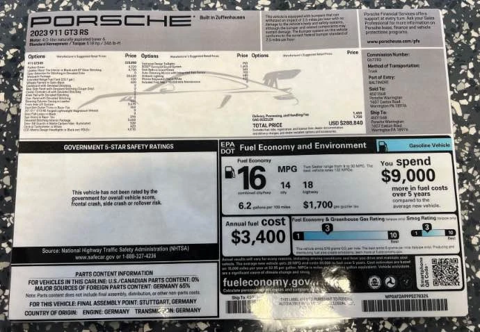 2023 Porsche 992 GT3 RS - Image 17 of 17