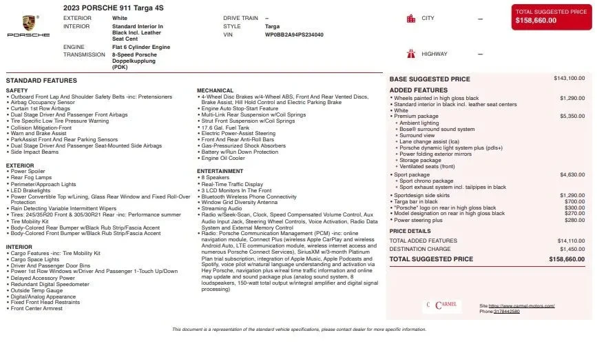 2023 Porsche 992 Carrera S - Image 3 of 20